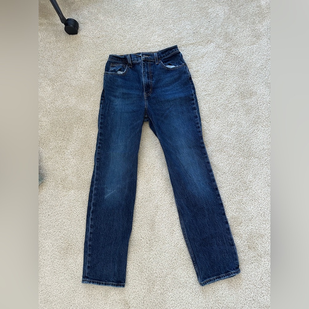 Levi’s premium 70'S HIGH SLIM STRAIGHT WOMEN'S JEANS dark wash size 27